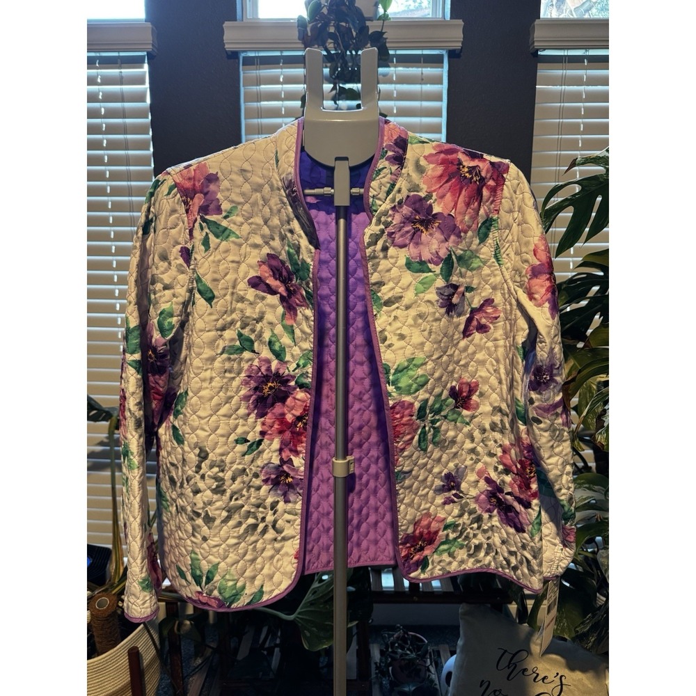 NWT Alfred Dunner Reversible 2015 Always In Style Jacket -‎ Floral Size 10